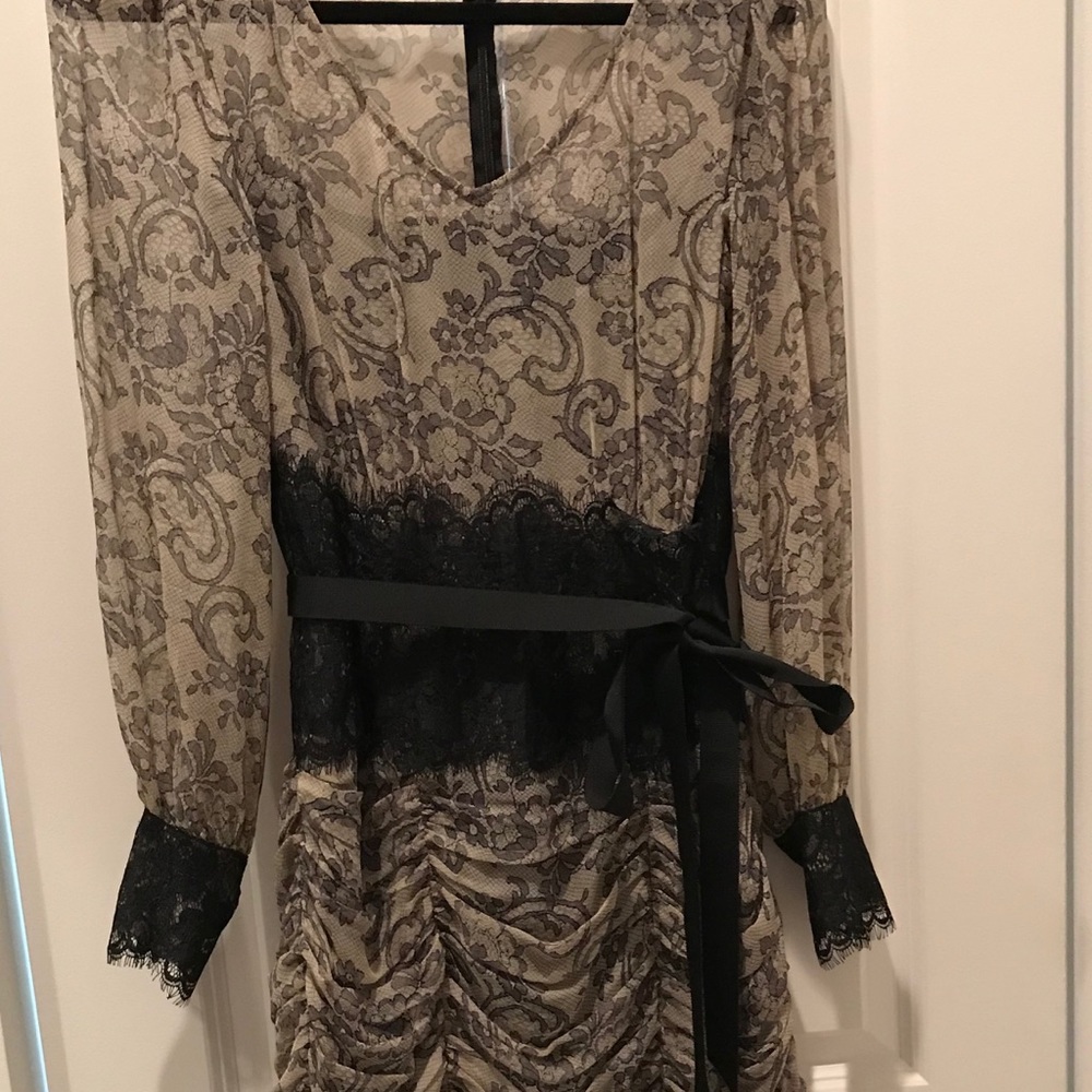 Tadashi Shoji black lace cocktail dress